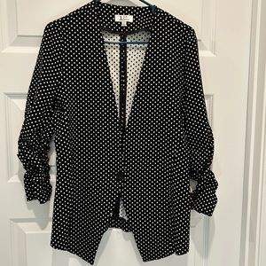 Jules & Leopold Polka Dot Jacket Black White Size S